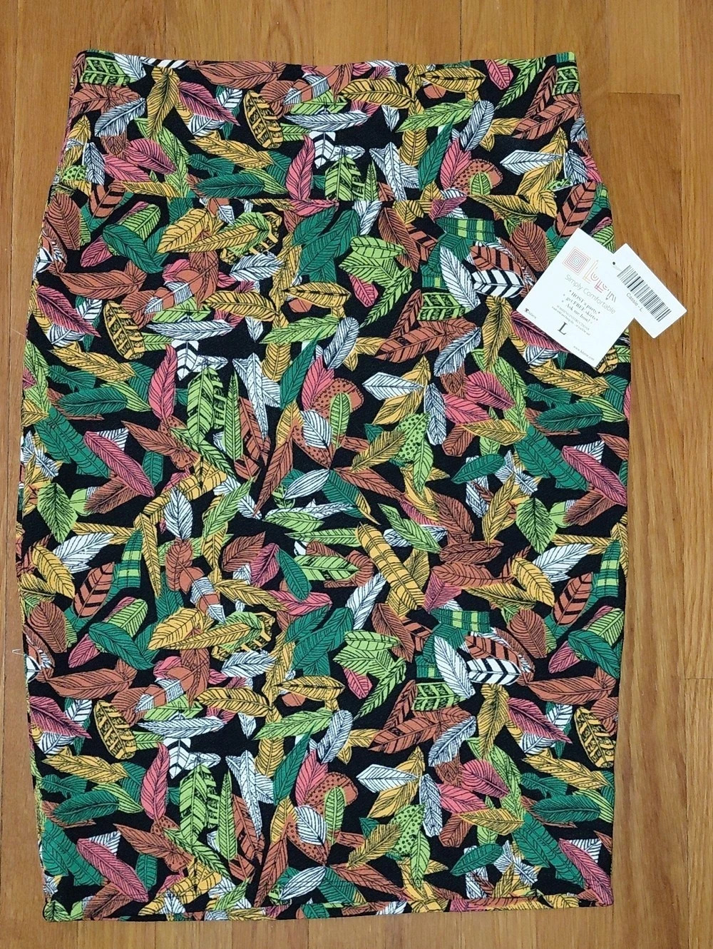 LuLaRoe Cassie Skirt Floral Midi in Black & Green